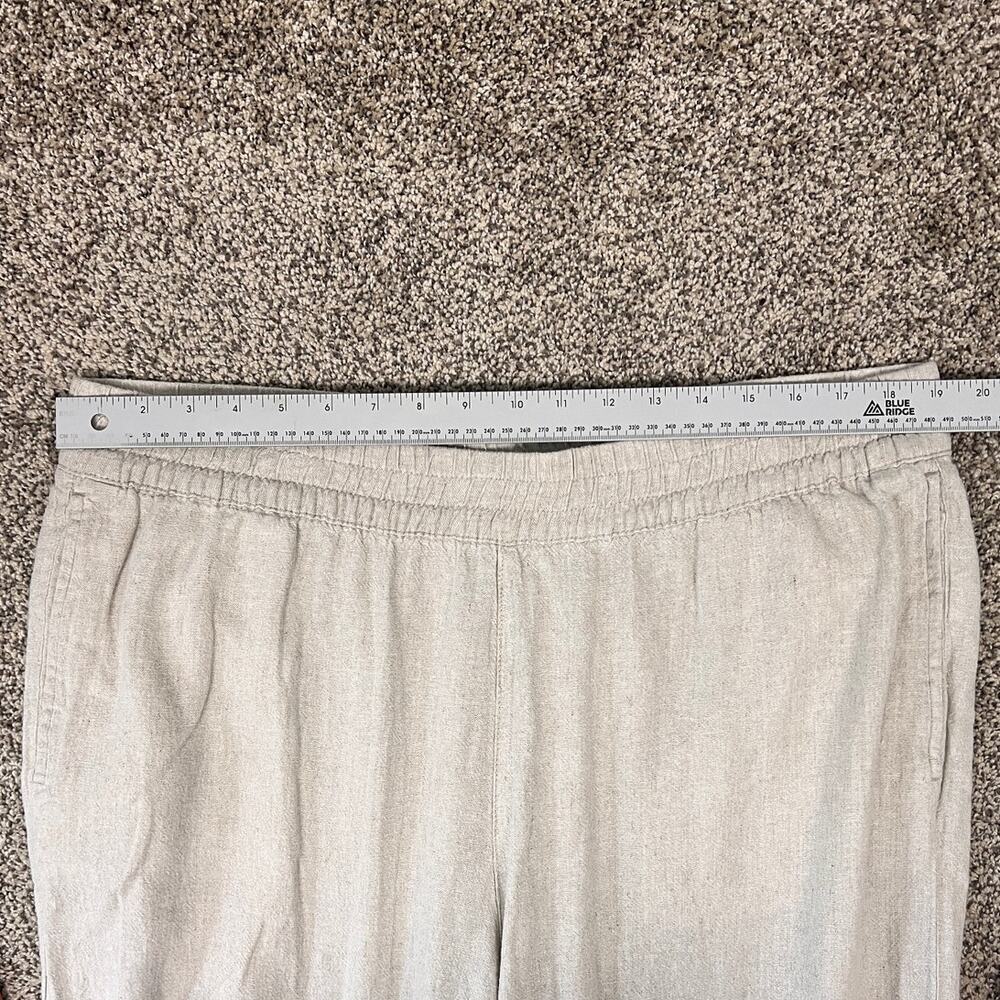 Old Navy Womens XL Coastal Minimalist Resortwear Vacation Linen Wide Leg Pants - Picture 8 of 11